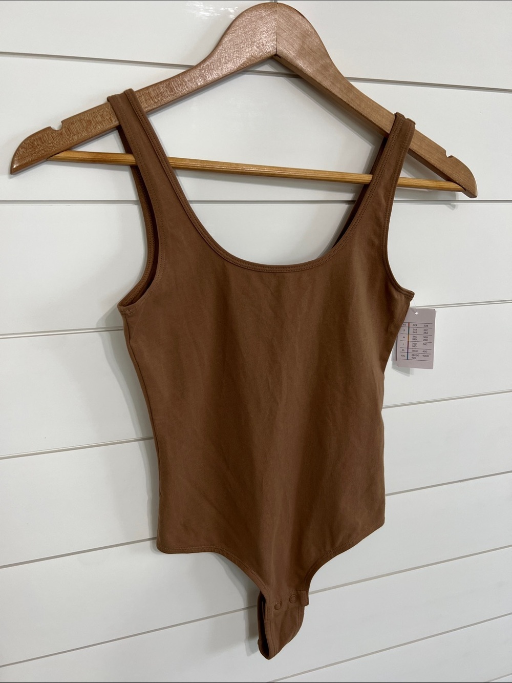 NWT Auden Tan Bodysuit XS